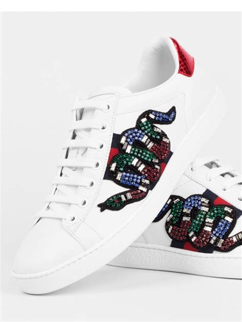 gucci ace sneakers snake woman|Gucci ace embroidered snake sneakers.